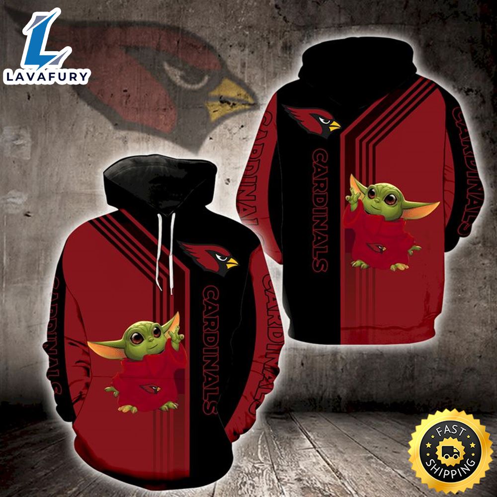 Arizona Cardinals Yoda 3d Hoodie All Over Print Arizona Cardinals Gifts For Him