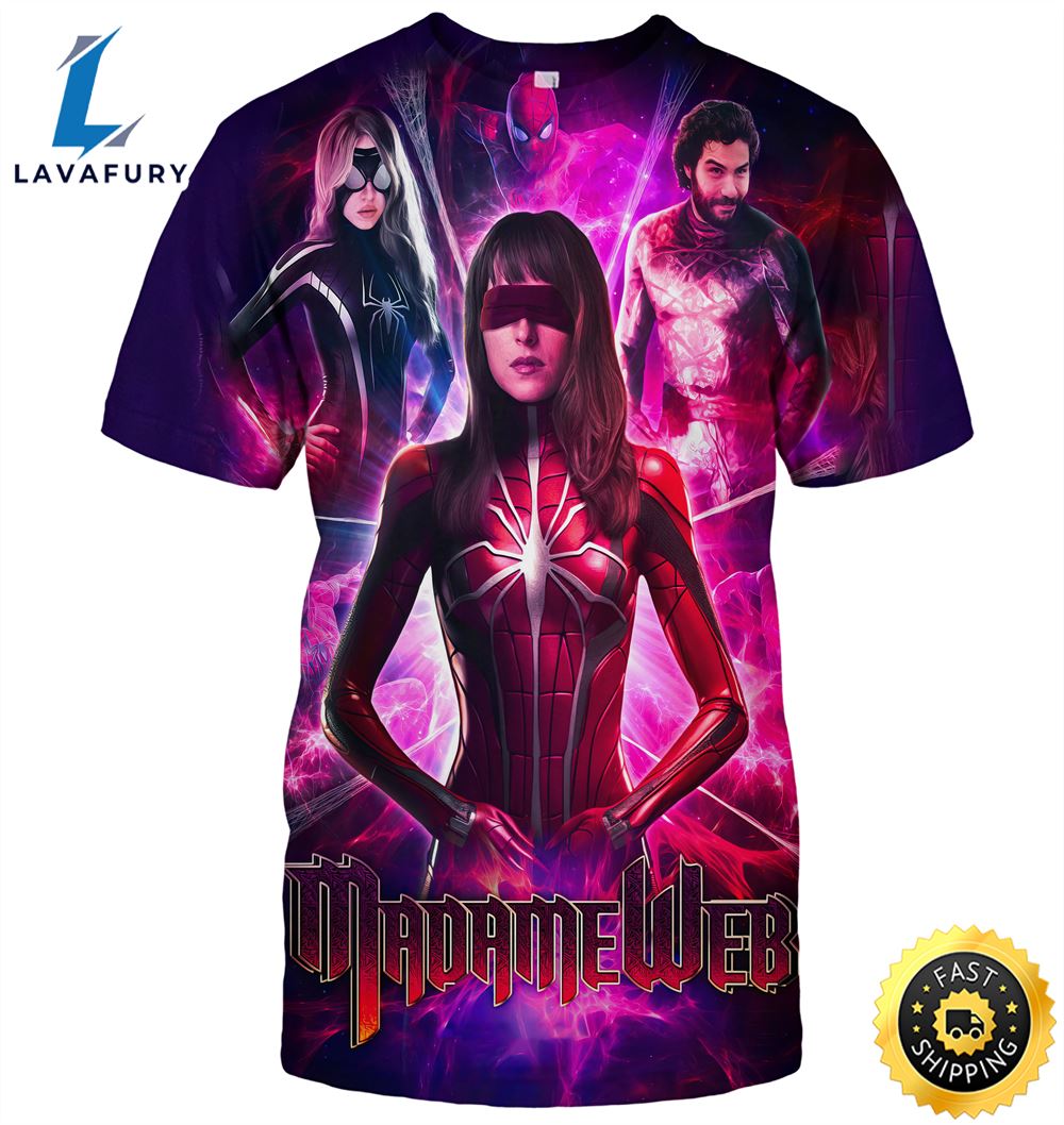 Dakota Johnson's Madame Web Gets Fan Poster With Spide 3d T-Shirt