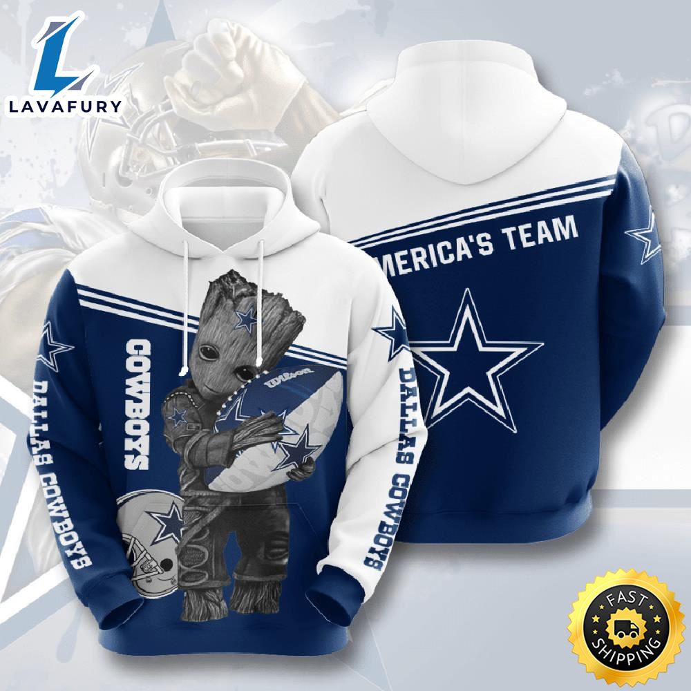 Groot Hold Dallas Cowboys 3d Hoodie For Men For All Over Printed Hoodie