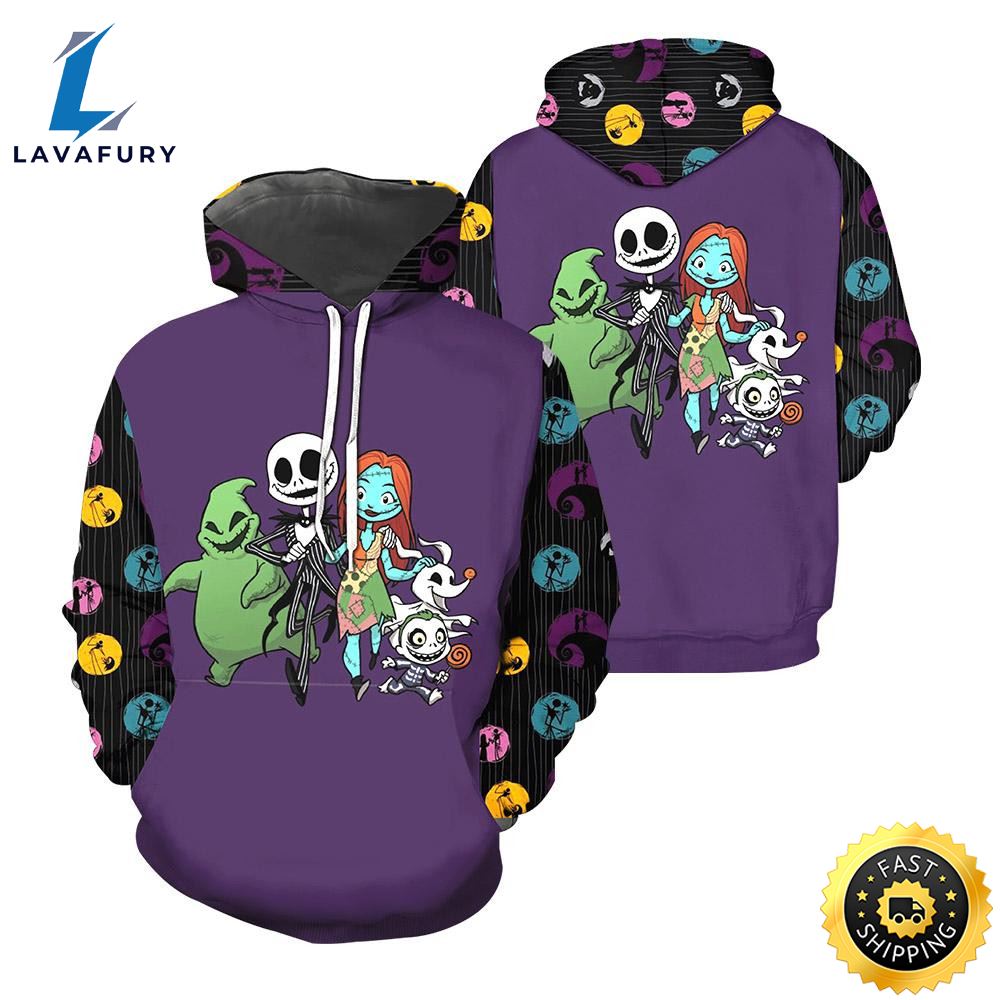 Jack Skellington Hoodie 3D All Over Printed Shirts For Men