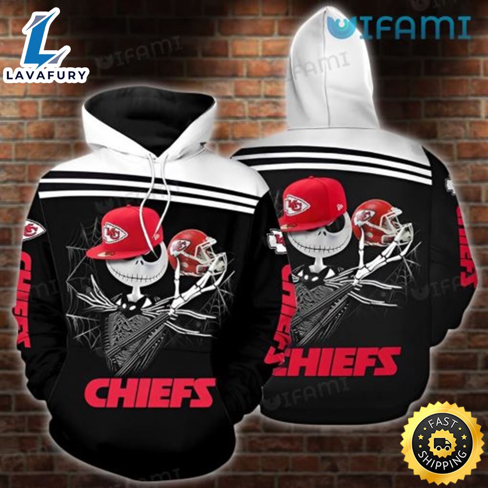 Kc Chiefs Hoodie 3d Jack Skellington Hat Football Helmet Unique Kansas City Chiefs Gift