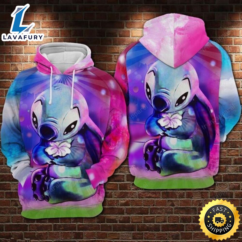 Lilo And Stitch Cute Lover 3d All Over Print Hoodie