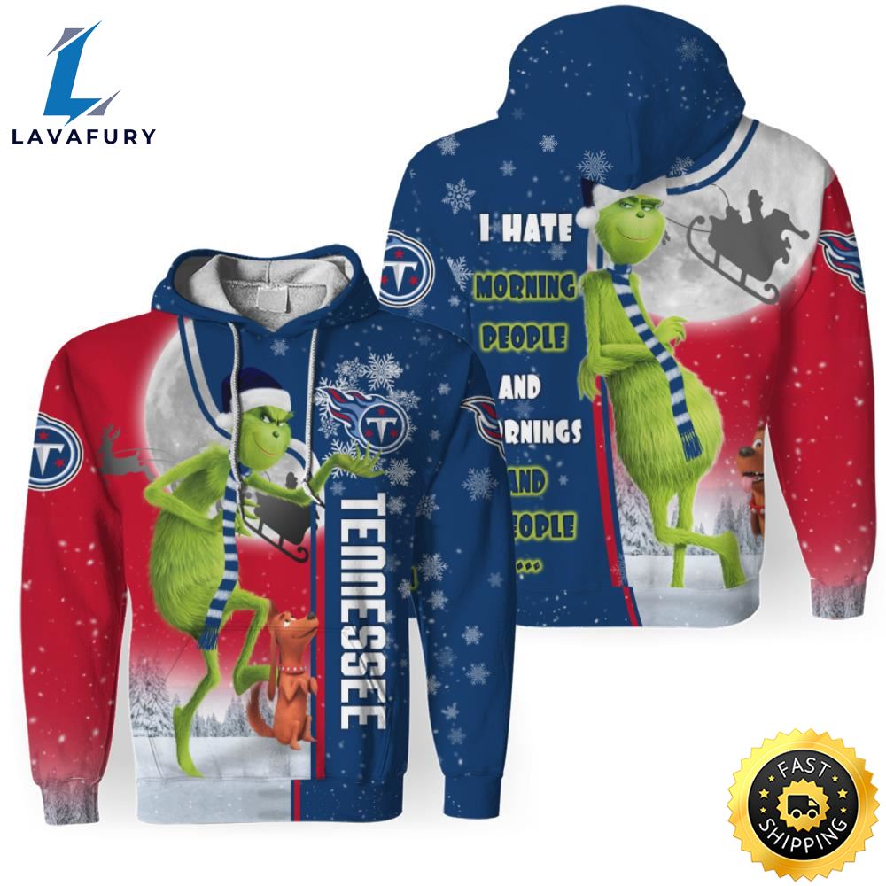 Nfl Tennessee Titans The Grinch Christmas Pullover Hoodie