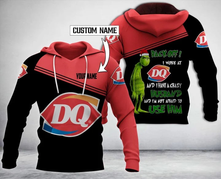 Personalized Dairy Queen With Grinch Merry Christmas All Over Print Hoodie