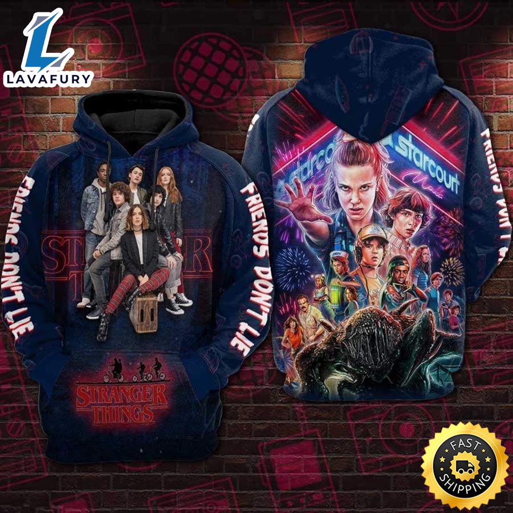 Stranger Things Men All Over Print 3D Hoodie