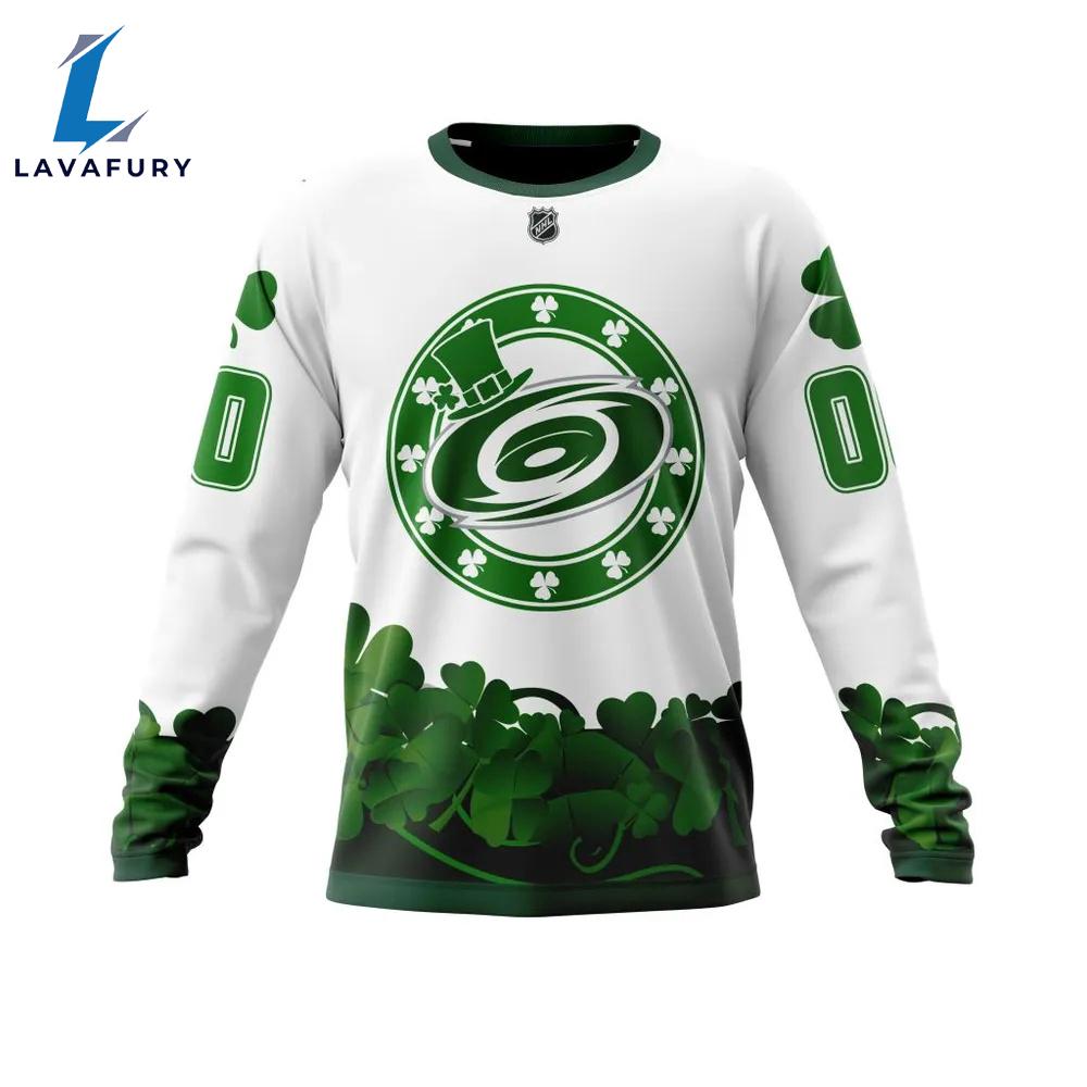 Carolina Hurricanes Happy St.Patrick Days Jersey Long Sleeved Sweatshirt