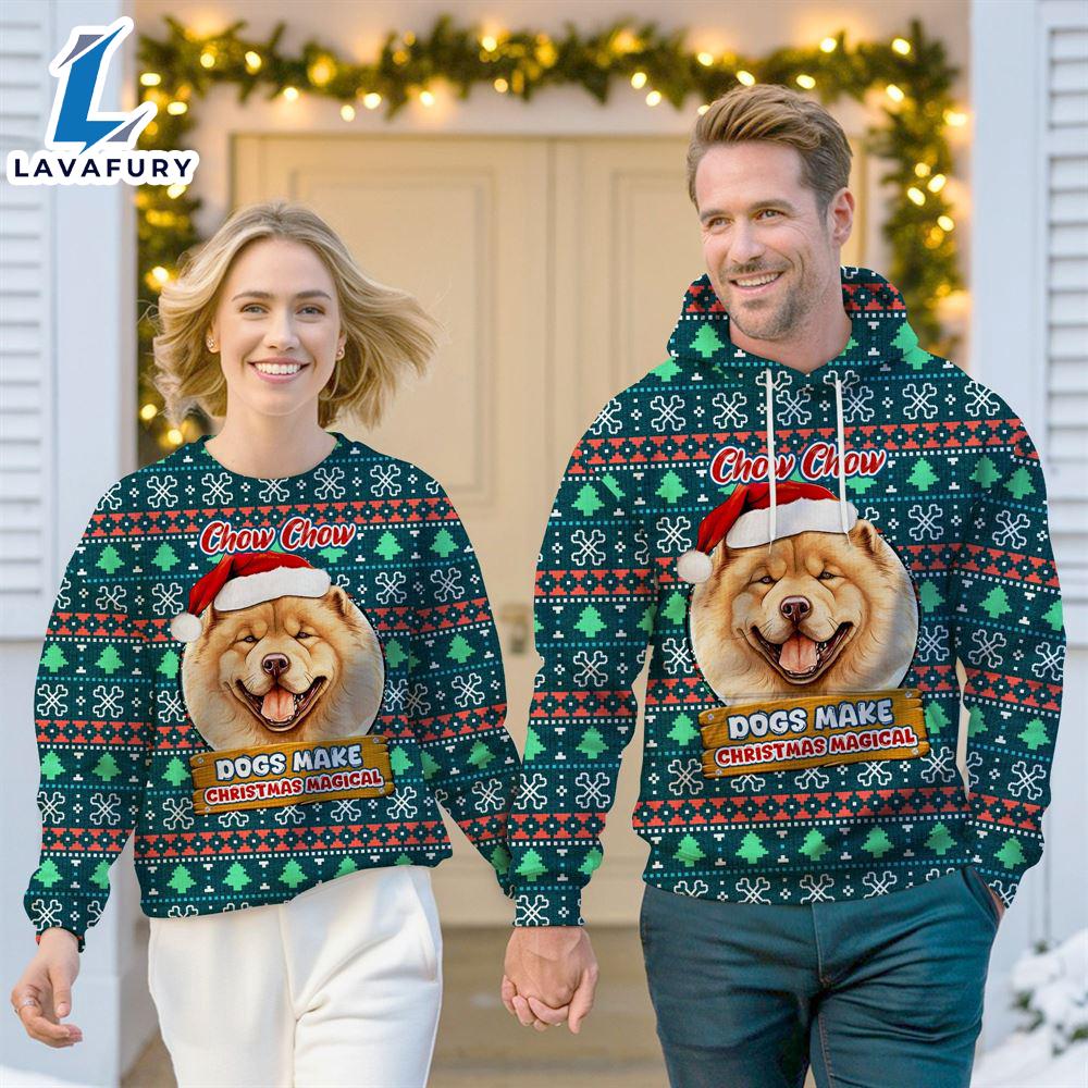 Chow Chow Dog Make Christmas Magical Christmas Sweatshirt & Hoodie Gift Christmas