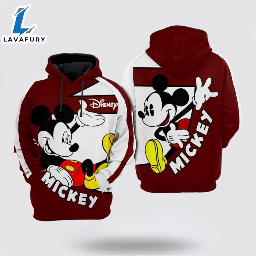 Mickey Mouse Disney Over Print 3D Hoodie - Mickey 3D Shirts Gift