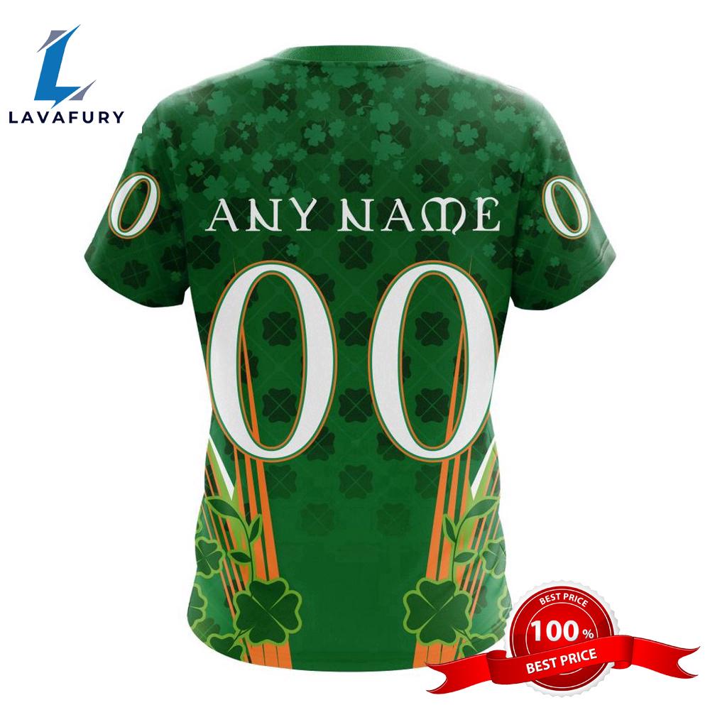 Personalized NHL Minnesota Wild Full Green Design For St. Patrick's Day All Over Print Shirts