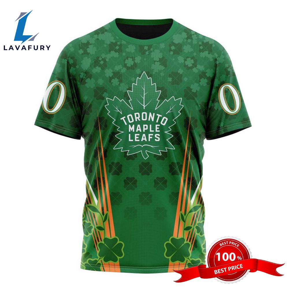 Personalized NHL Toronto Maple Leafs Full Green Design For St. Patrick's Day All Over Print Shirts