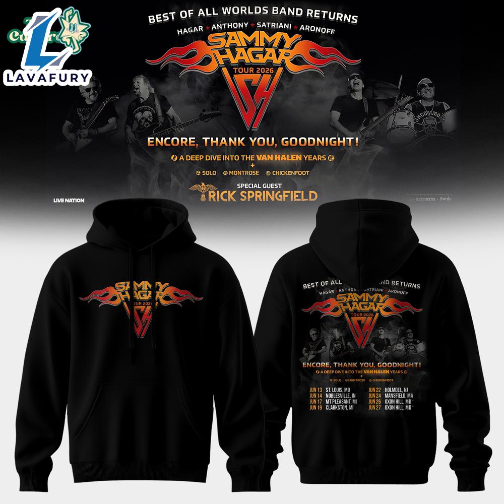 Sammy Hagar U.S. Tour 2026 Hoodie For Man And