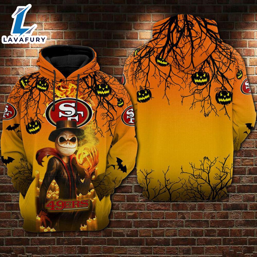 San Francisco 49Ers Nfl Jack Skellington Halloween - Jack Skellington Hoodie